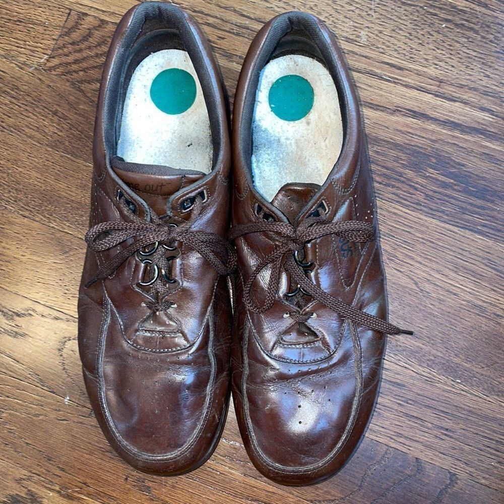 SAS brown leather lace up shoes‎